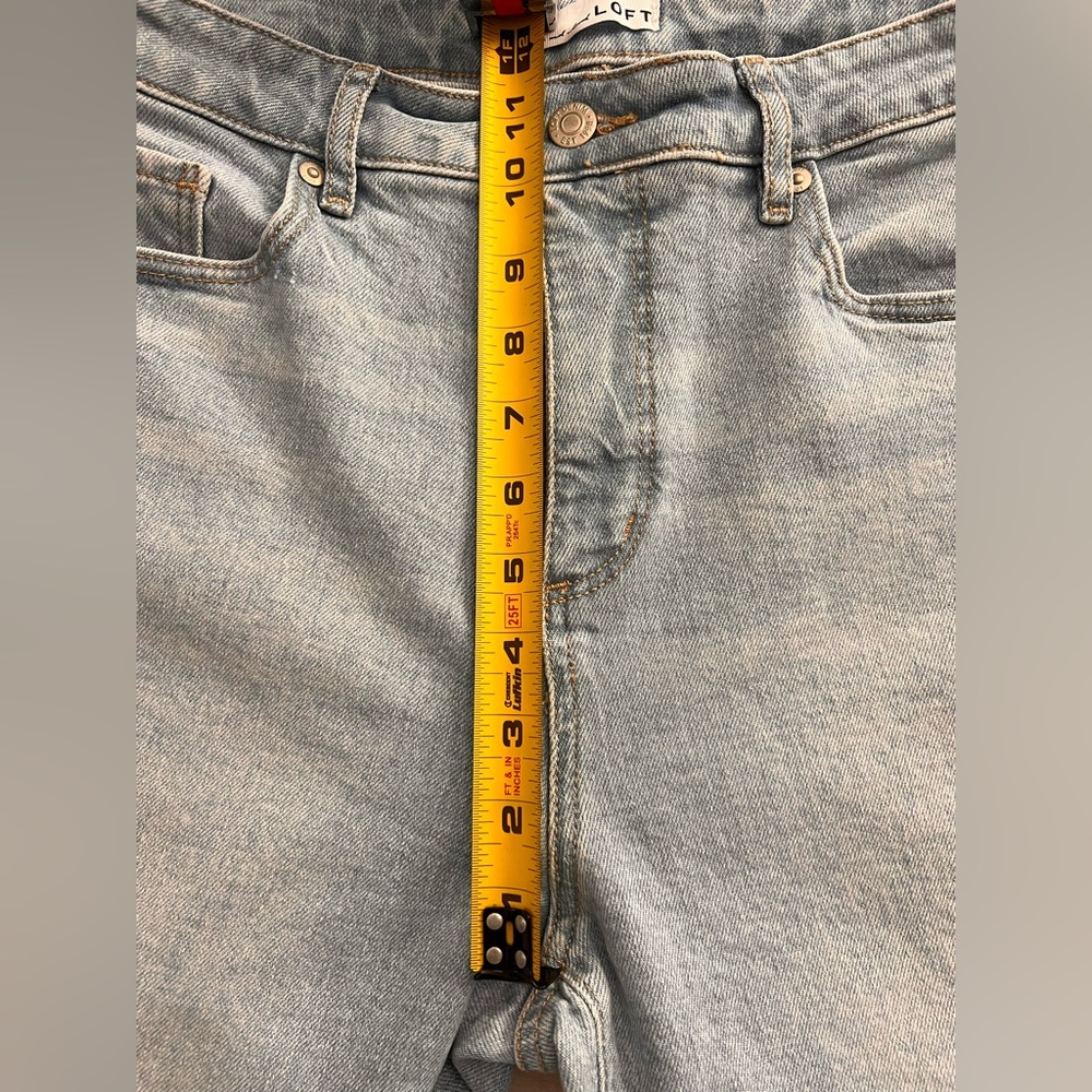 LOFT Light Blue The Kick Crop Denim Jeans, Size 30/10 - Picture 8 of 12
